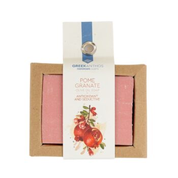 Greekanthos olive oil soap for antioxidant and seductive with pomegranate - Pomegranate