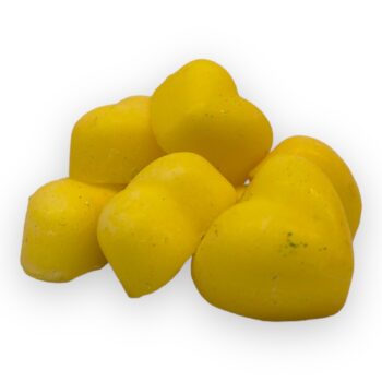 Soy wax heart melt with fragrance lemon