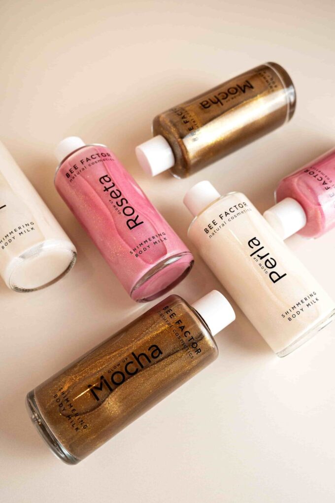 Glow up roseta shimmering body milk, 100ml - Bee factor natural cosmetics