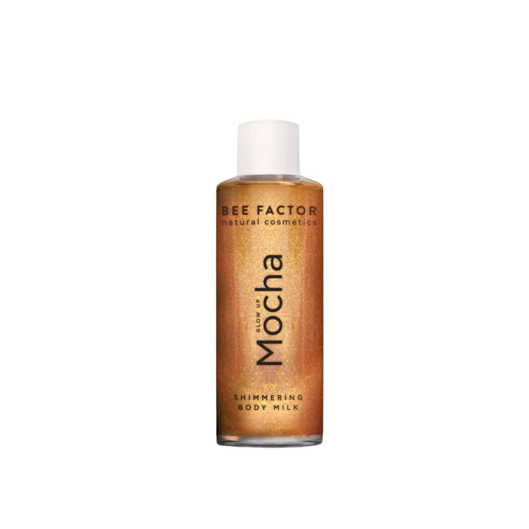 Glow up mocha shimmering body milk, 100ml - Bee factor natural cosmetics