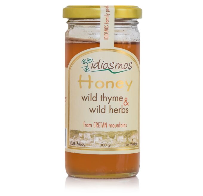 Honey from thyme and other Cretan herbs 120gr - Idiosmos