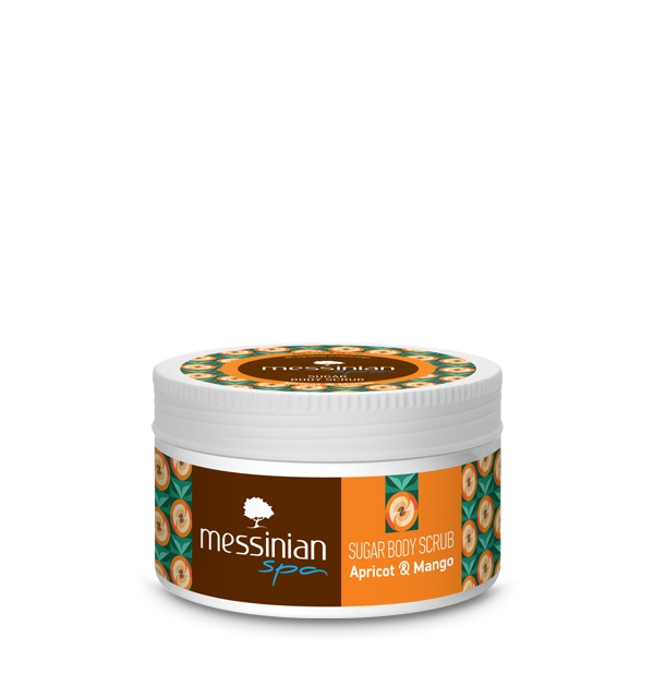 Sugar body scrub with apricot & mango 250ml - Messinian Spa